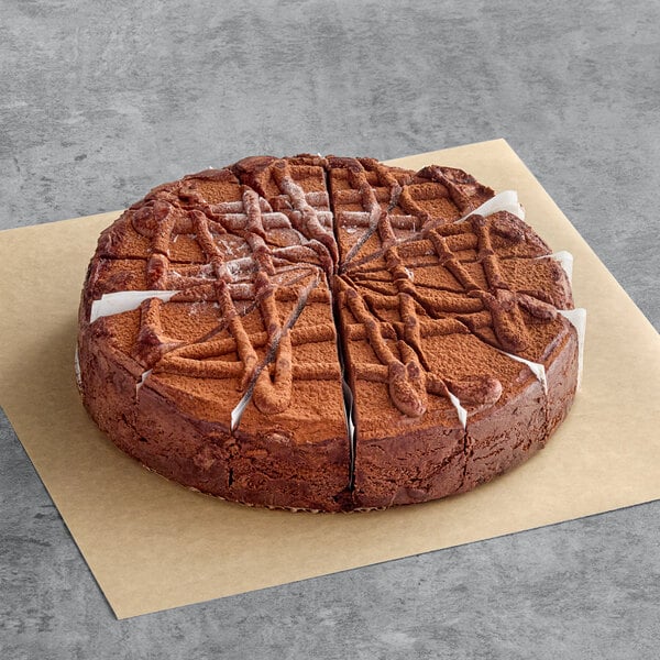 Eli's Cheesecake 14-Slice Pre-Cut Ghirardelli Chocolate Fudge Cheesecake 66 oz. - 2/Case