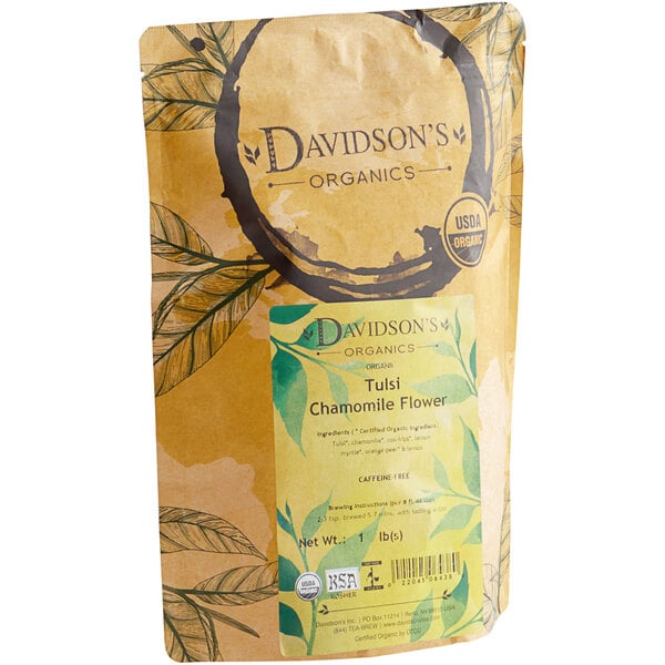 Davidson's Organic Tulsi Chamomile Flower Herbal Loose Leaf Tea 1 lb.