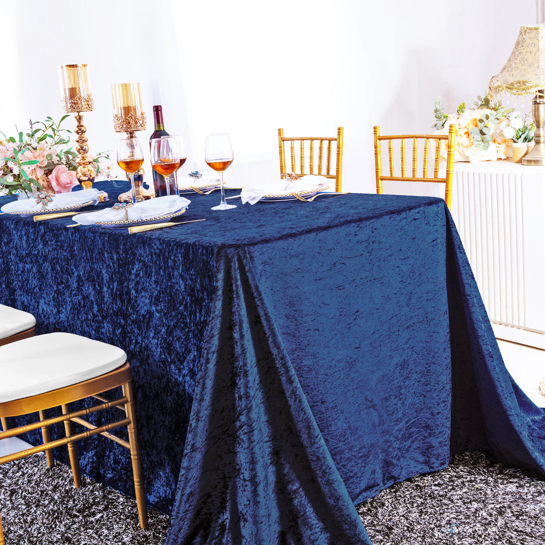 Seamless Rectangular Ice Crushed Velvet Tablecloth