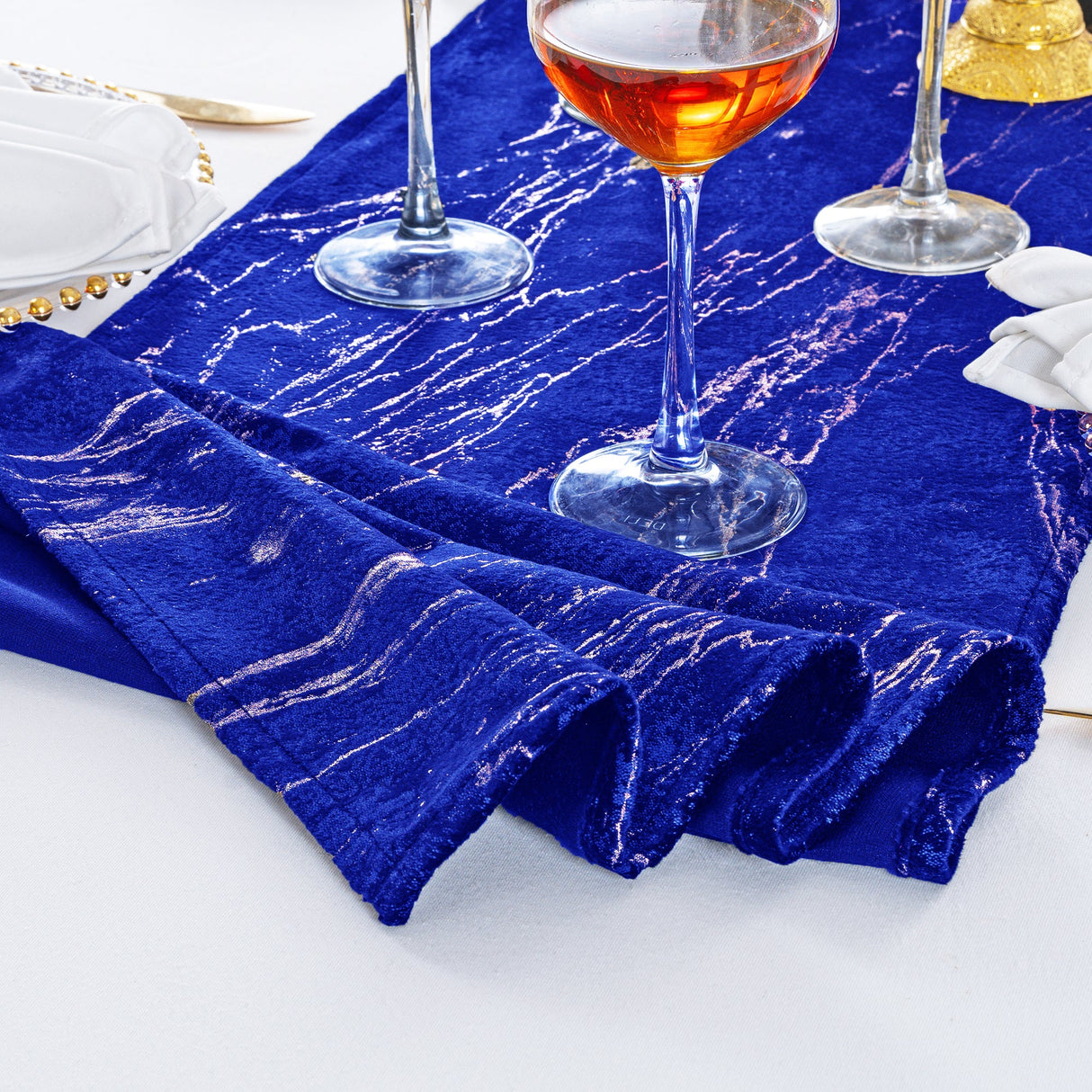 Velvet Table Runner 13x108 Royal Blue