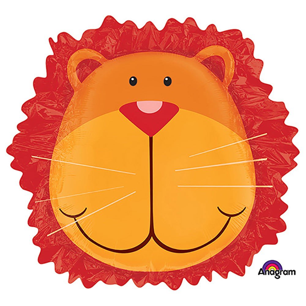 Jungle Animals Lion Head Foil Balloon