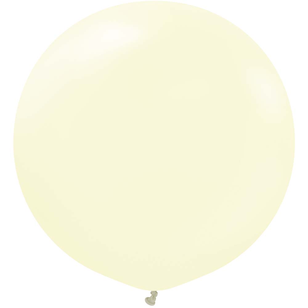 24 Inch Latex Balloons Macaron Pale Yellow