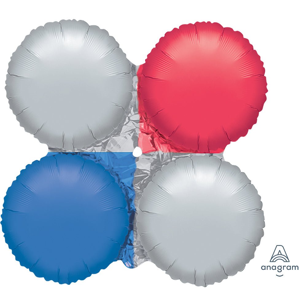 Foil Balloon MagicArch Large Red Silver Blue