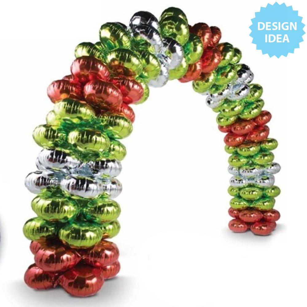 Foil Balloon MagicArch Large White Gold
