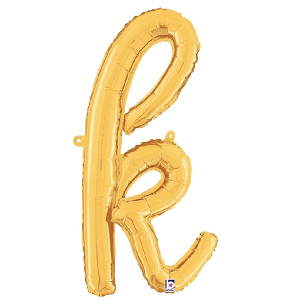 Foil Balloon Script Letter K Gold