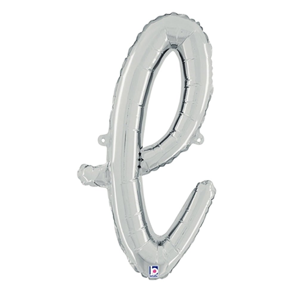 Script Letter L Silver Balloon