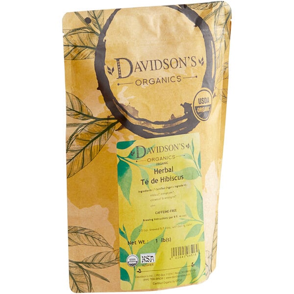 Davidson's Organic Te De Hibiscus Herbal Loose Leaf Tea 1 lb.
