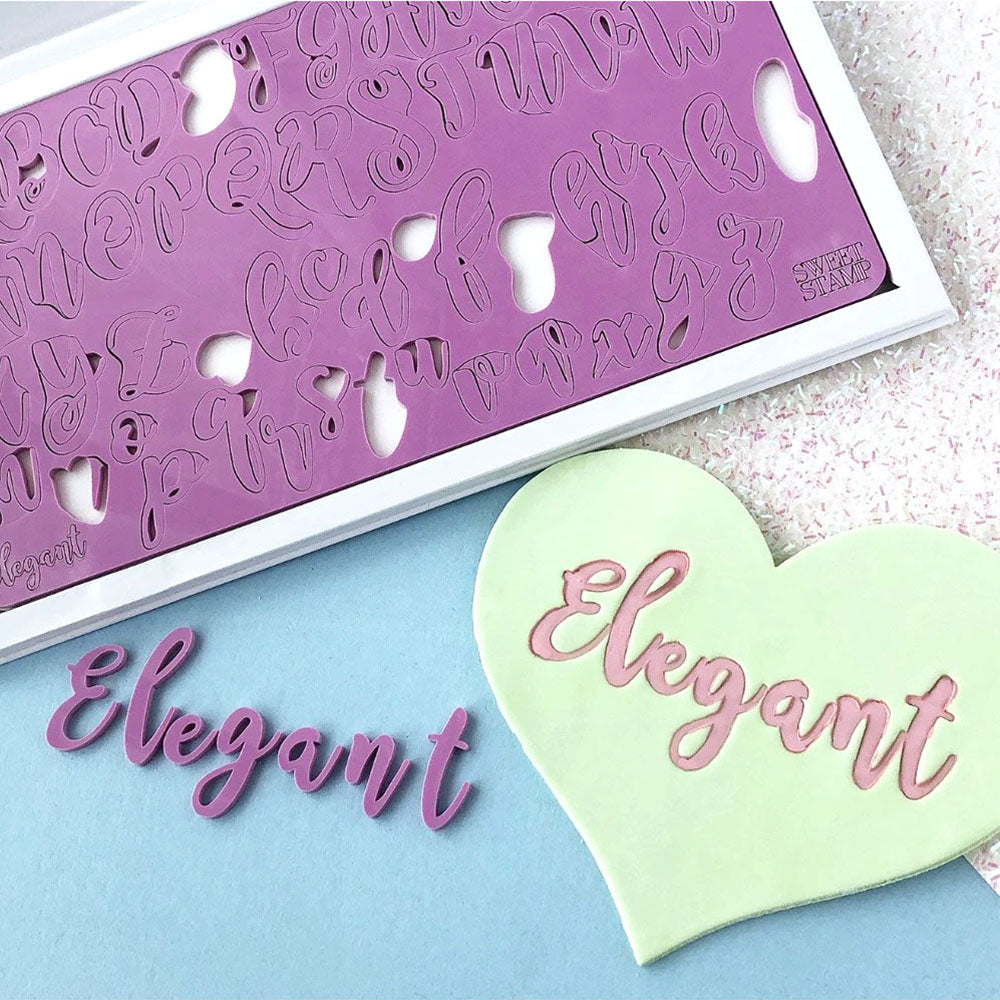 Sweet Stamp Set of Elegant Upper & Lower Case Letters