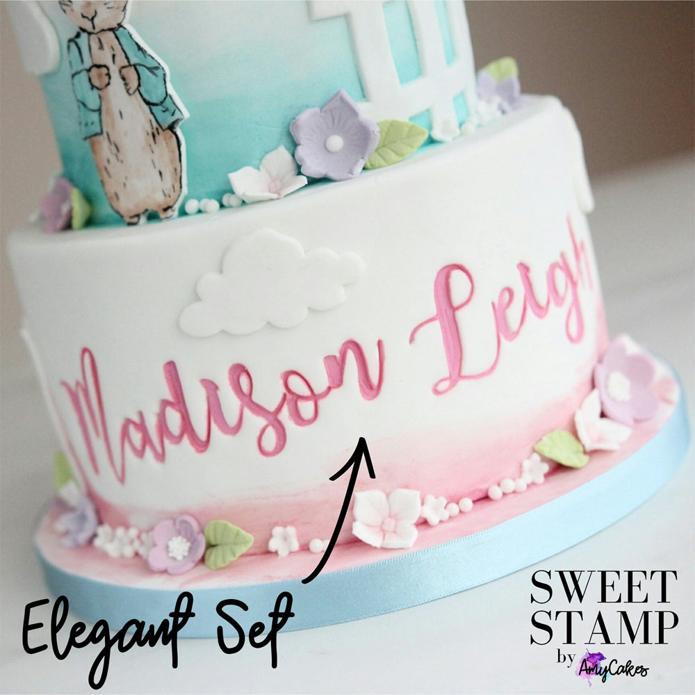 Sweet Stamp Set of Elegant Upper & Lower Case Letters