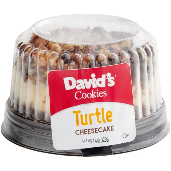 David's Cookies Single-Serve Turtle Cheesecake 4.4 oz. - 18/Case