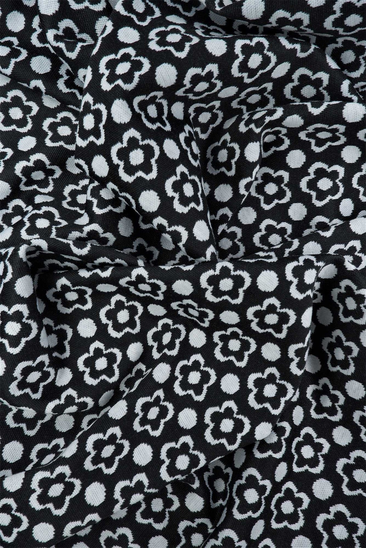 Double Knit Jacquard Floral Fabric