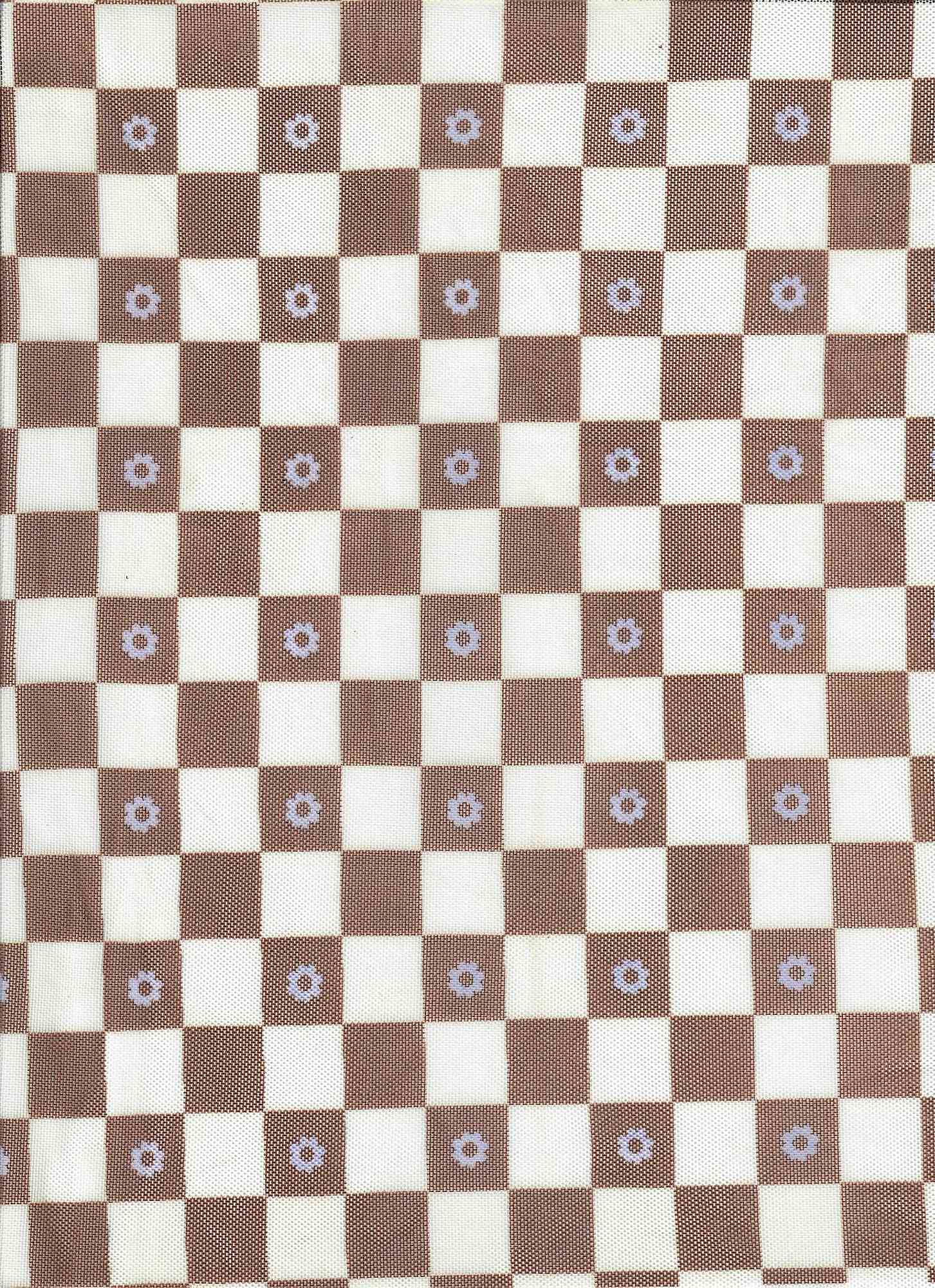 1 Yard Polyester Spandex 80 GSM Mesh Fabric Flower Checker Print Lightweight Soft Stretch 54" Width