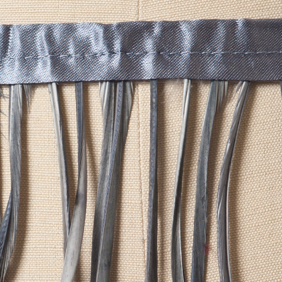 Metallic Silver Goose Fringe