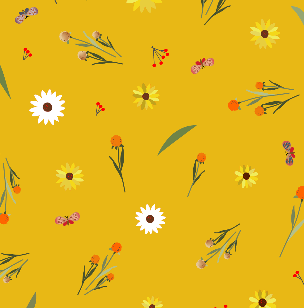 Mustard Cotton Fabric by the Yard