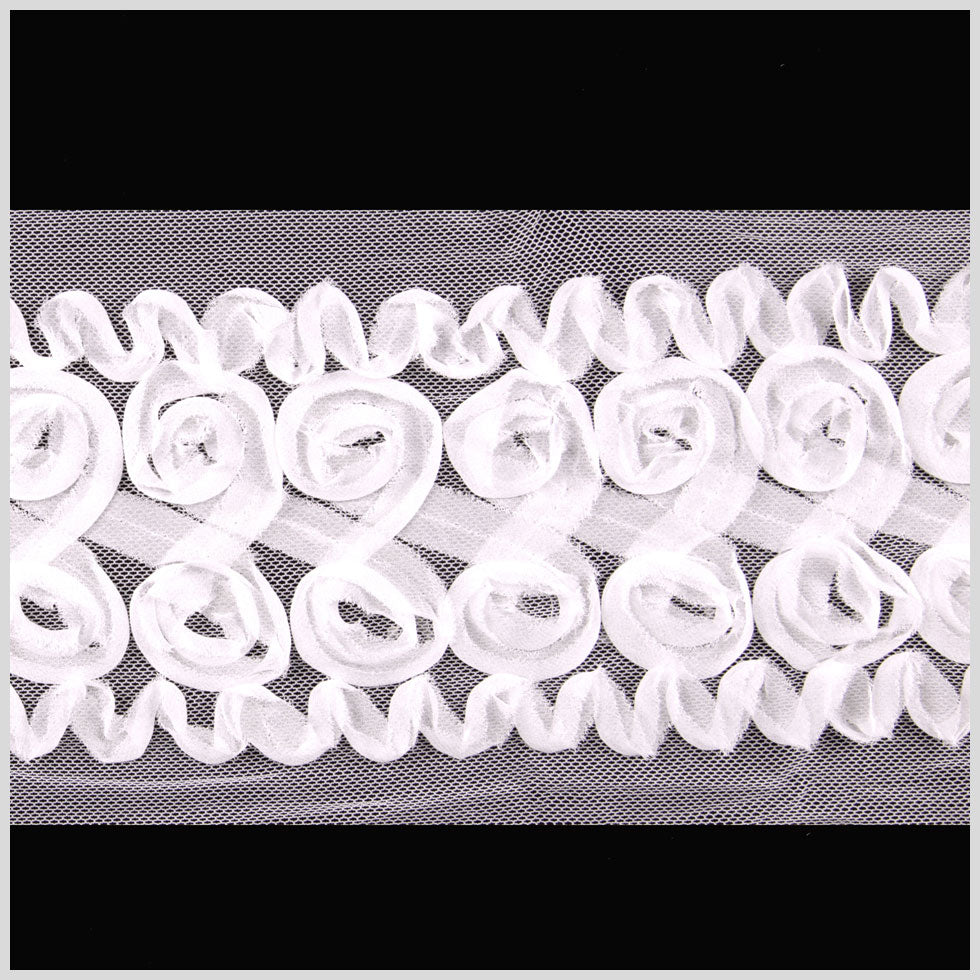 4.5" White Floral Lace