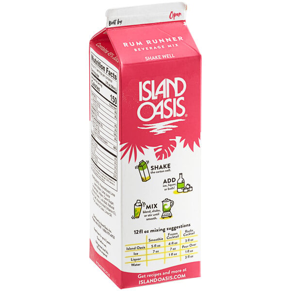 Island Oasis Rum Runner Frozen Beverage Mix 32 fl. oz. - 12/Case