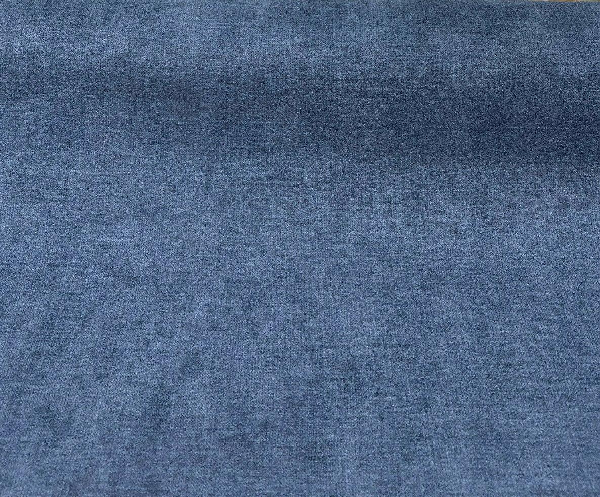 Sensation Chenille Polyester Fabric - Indigo Blue, 54" Width (1 Yard)