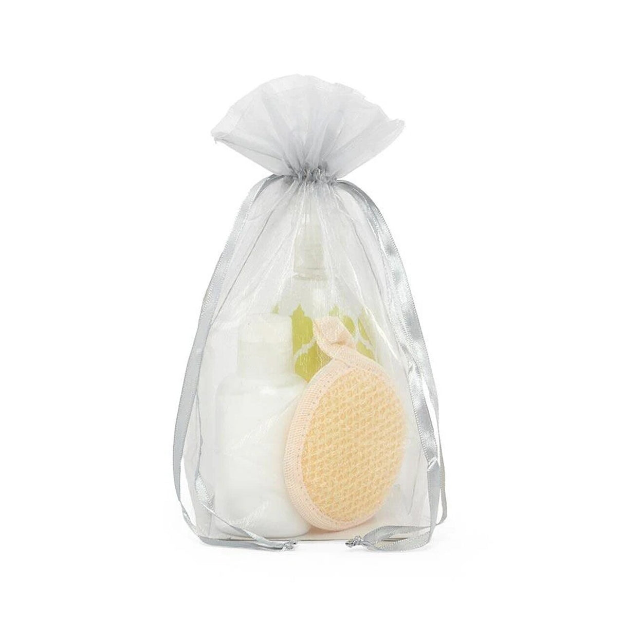 Cardboard Square Bottom Organza Bags 4'' x 4'' x 9 1/2'' for Small Gifts