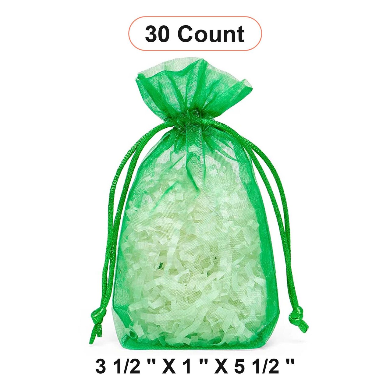 Flat Bottom Organza Bags 3 1/2''x1''x5 1/2'' for Small Gift Bags