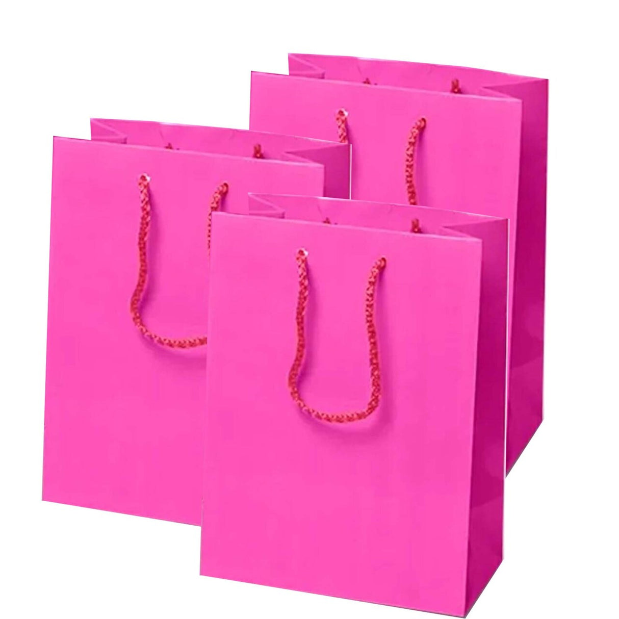 Chic Mini Glossy Paper Totes 6 1/4'' x 3 1/2'' x 8 1/2'' for Elegant Use