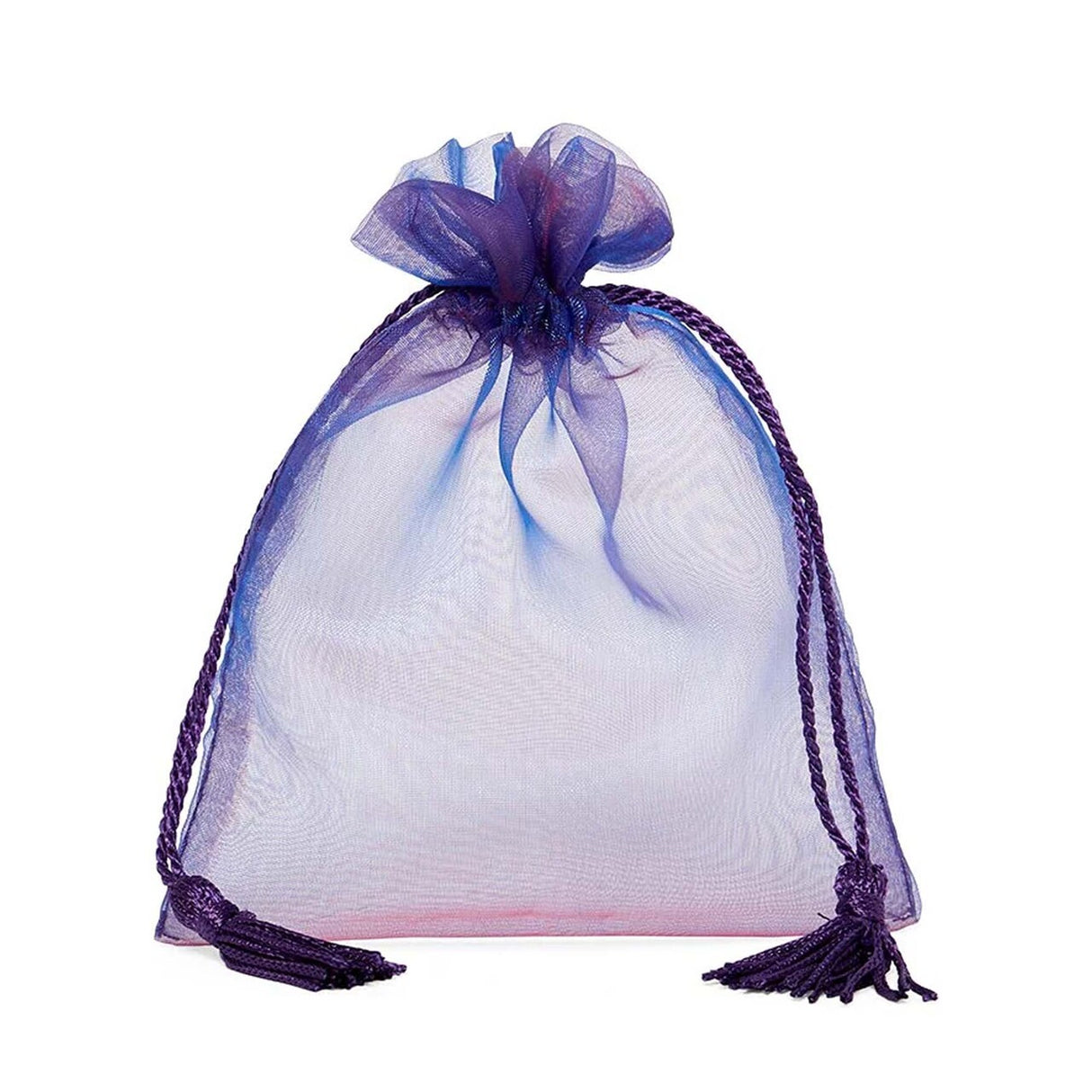 Jewel Tone Iridescent Sheer Tasseled Bags 3'' x 4'' for Weddings