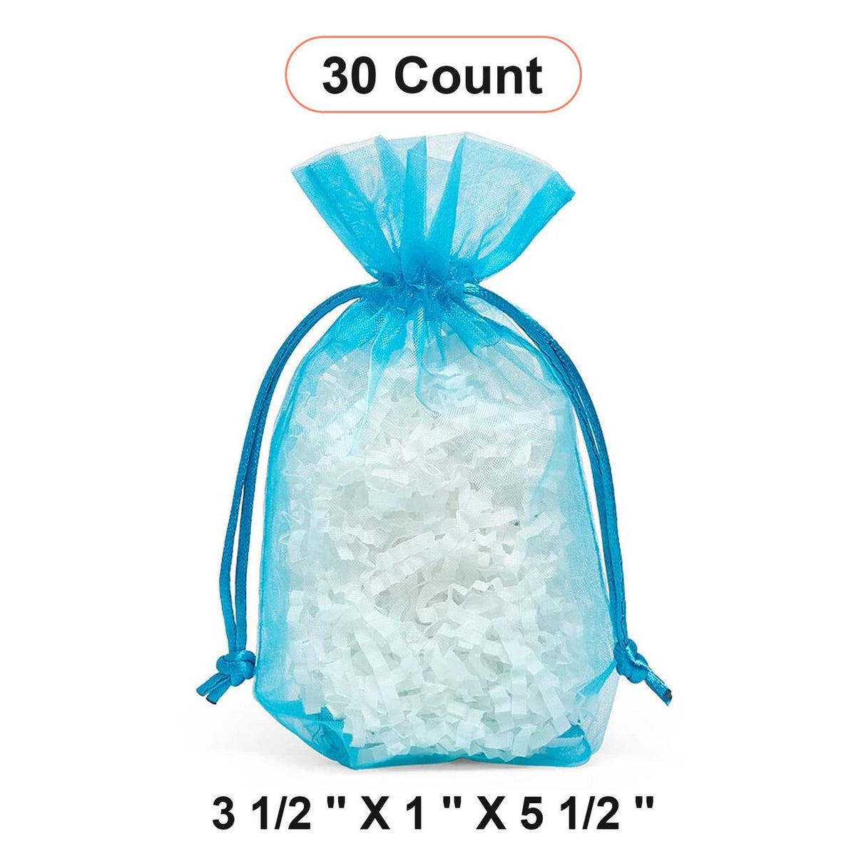 Flat Bottom Organza Bags 3 1/2''x1''x5 1/2'' for Wedding & Event Gifts