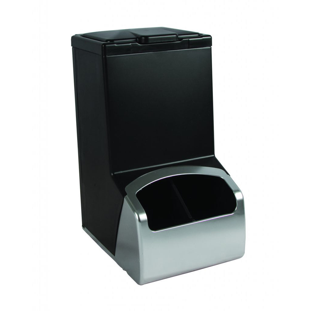 San Jamar MODBFD 2 Section Modular Dispenser, Condiment Caddy Countertop Organizer 8-15/16"W x 12-1/16"D x 16-9/16"H