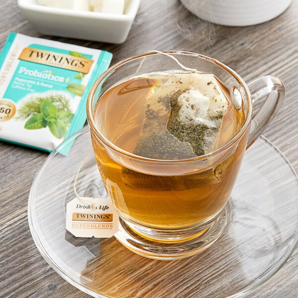 Twinings Probiotics Peppermint & Fennel Herbal Tea Bags - 18/Box