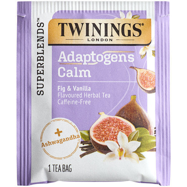 Twinings Calm Adaptogens, Fig & Vanilla Herbal Tea Bags - 18/Box