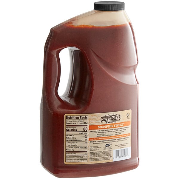 Cattlemen's Memphis Sweet BBQ Sauce 1 Gallon - 4/Case