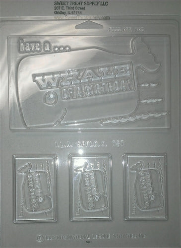 Whale Birthday Card Chocolate Mold