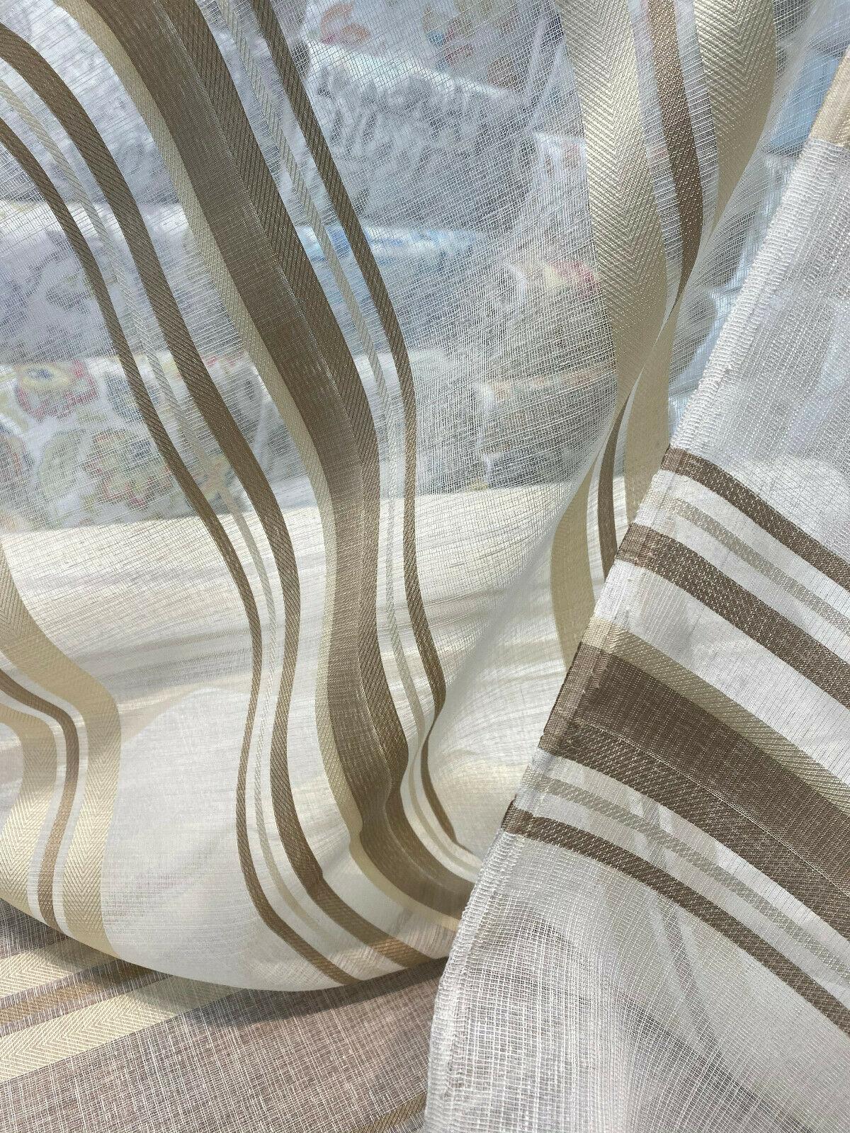 P Kaufmann NFP Sakarya Sand Double Width Sheer Polyester Fabric - Sand Sheer, 118" Width (By The Yard)