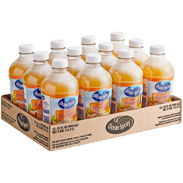 Ocean Spray Pineapple Juice 32 fl. oz. - 12/Case