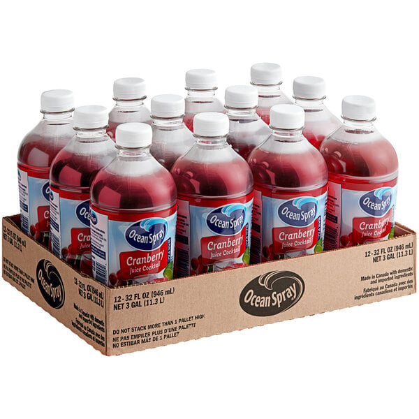 Ocean Spray Cranberry Juice Cocktail 32 fl. oz. - 12/Case