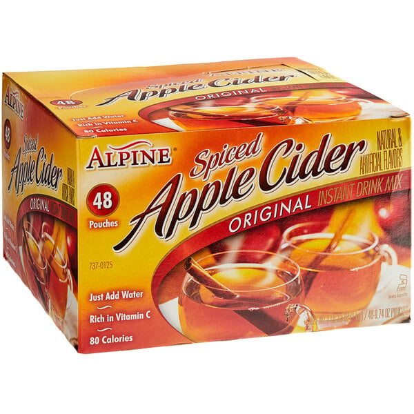 Alpine Spiced Apple Cider Instant Drink Mix 0.74 oz. Portion Pack - 288/Case