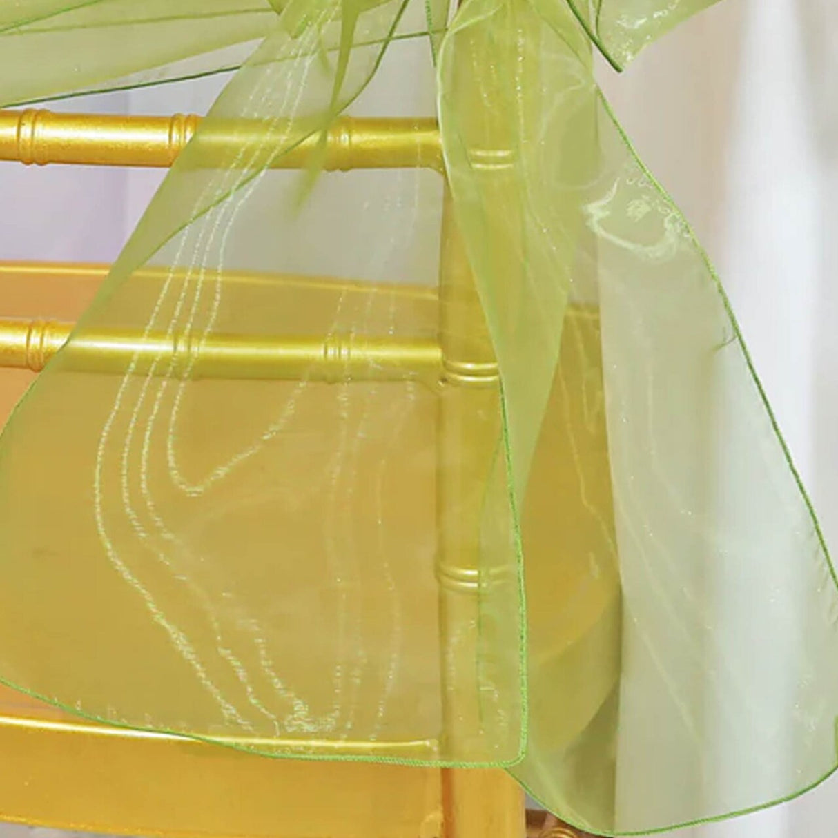 10 Pieces Moss Green Organza Chair Sashes 8"x108" Elegant Wedding & Event Decor