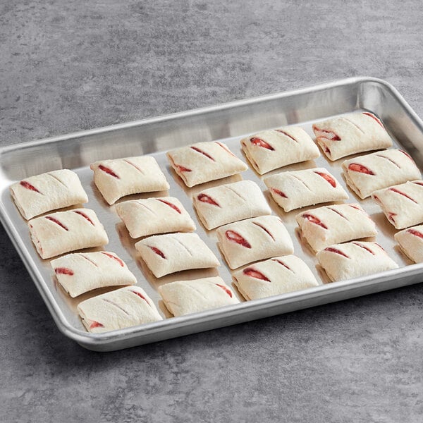 Brill 0.75 oz. Strawberry Cream Cheese Sugar Mini Strudels 14 lb.