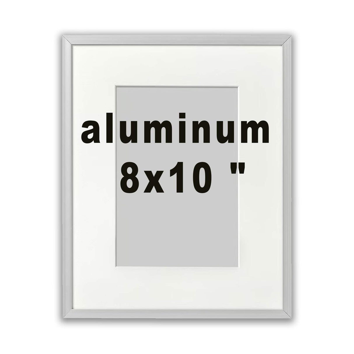 8x10" Aluminum Frame with Acid-Free Mat & Plastic Front – For Hanging or Standing, ALFTA Hook Compatible