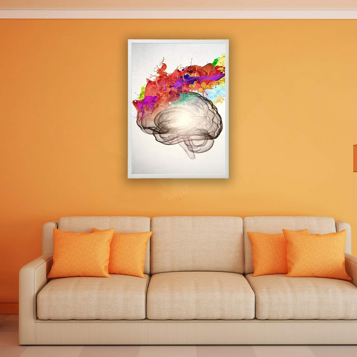 Large White Picture Frame 19.75x27.5 – Kid-Safe Plastic Front, Lightweight Wall Frame