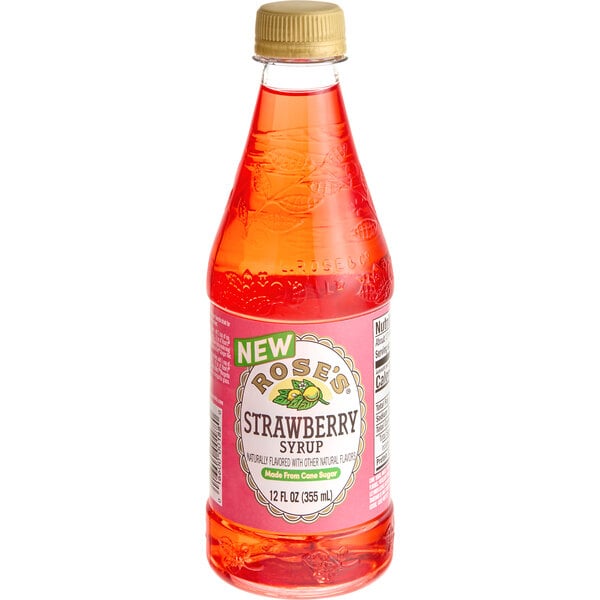Rose's Strawberry Syrup 12 fl. oz. - 6/Case