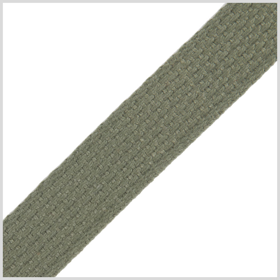 Olive Cotton Webbing - 1"