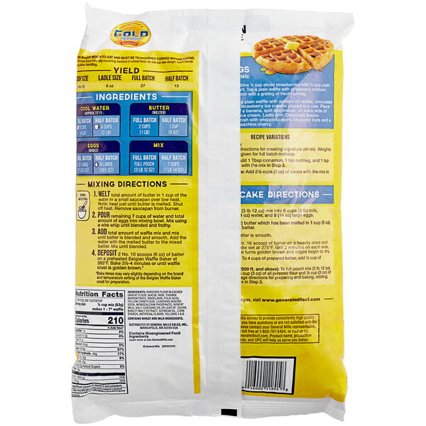 Gold Medal Belgian Waffle Mix 3.75 lb. - 8/Case