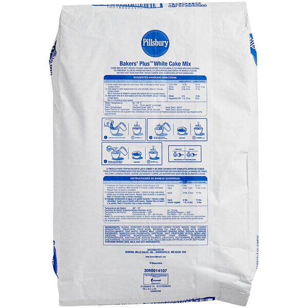 Pillsbury Bakers' Plus White Cake Mix 50 lb.