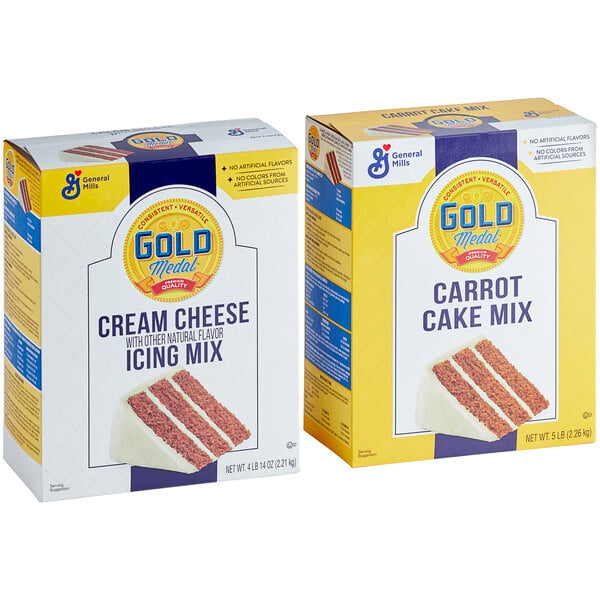 Gold Medal Carrot Cake Mix with Cream Cheese Icing Mix 4.96 lb. - 6/Case