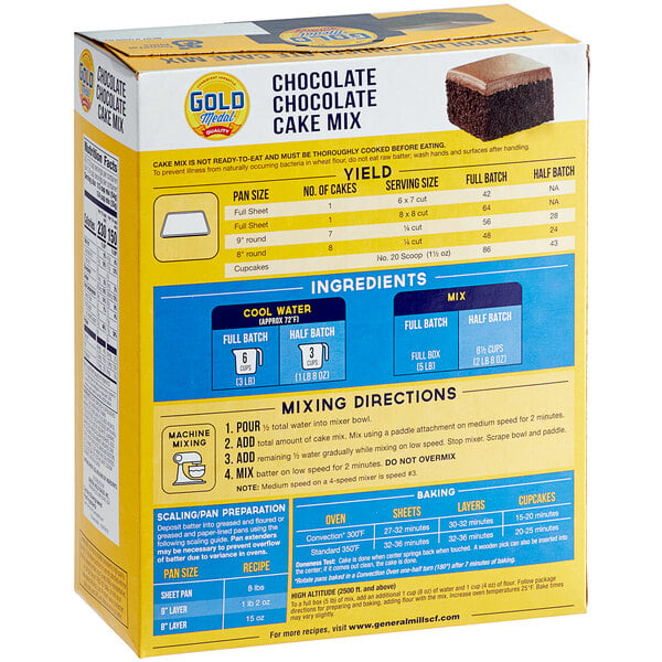 Gold Medal Chocolate Chocolate Cake Mix 5 lb. - 6/Case