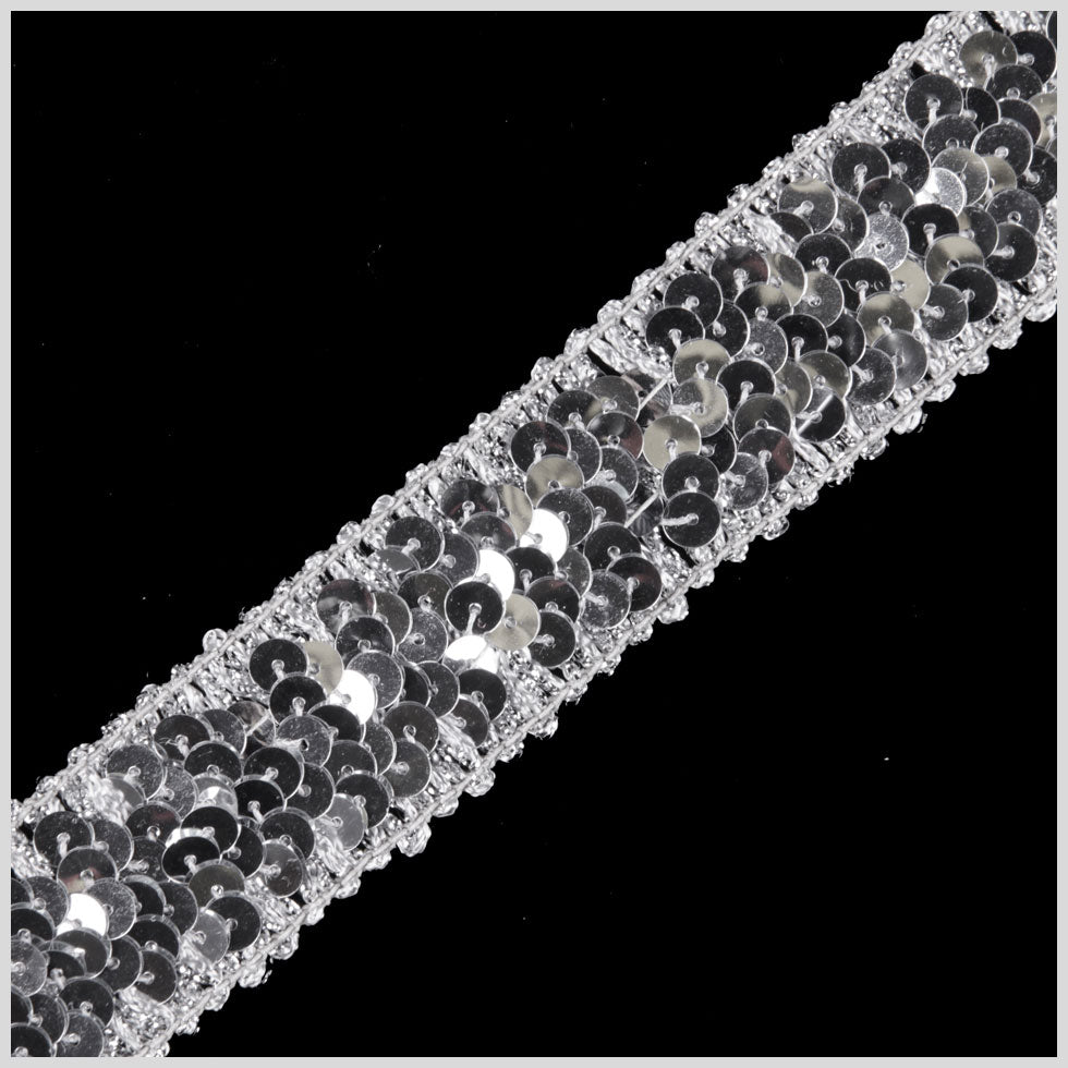 1.25" Silver Stretch Sequin