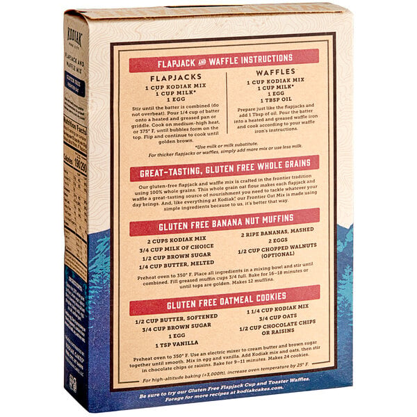 Kodiak Cakes Gluten-Free Frontier Oat Flapjack and Waffle Mix 1 lb. - 6/Case
