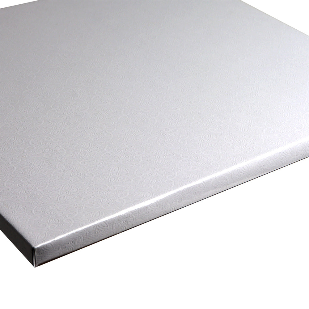 O'Creme Square White Cake Drum Board, 12" x 1/2" Thick, Pack of 5