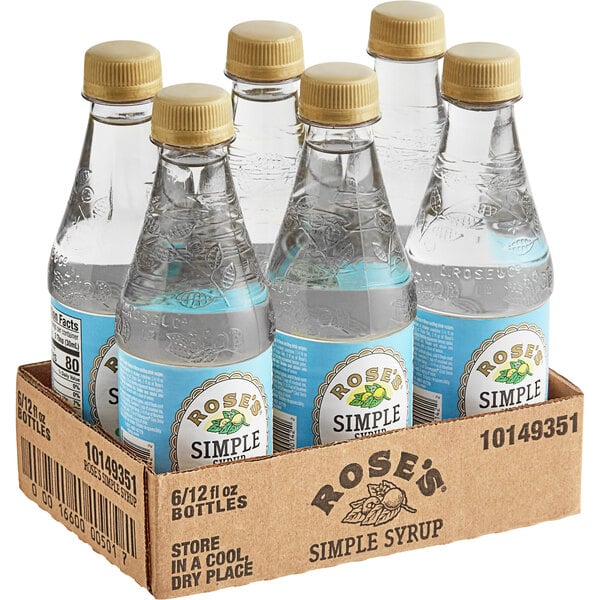 Rose's Simple Syrup 12 fl. oz. - 6/Case
