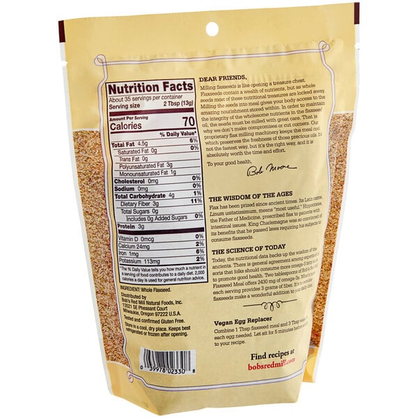 Bob's Red Mill Gluten-Free Ground Flaxseed Meal 16 oz. - 4/Case